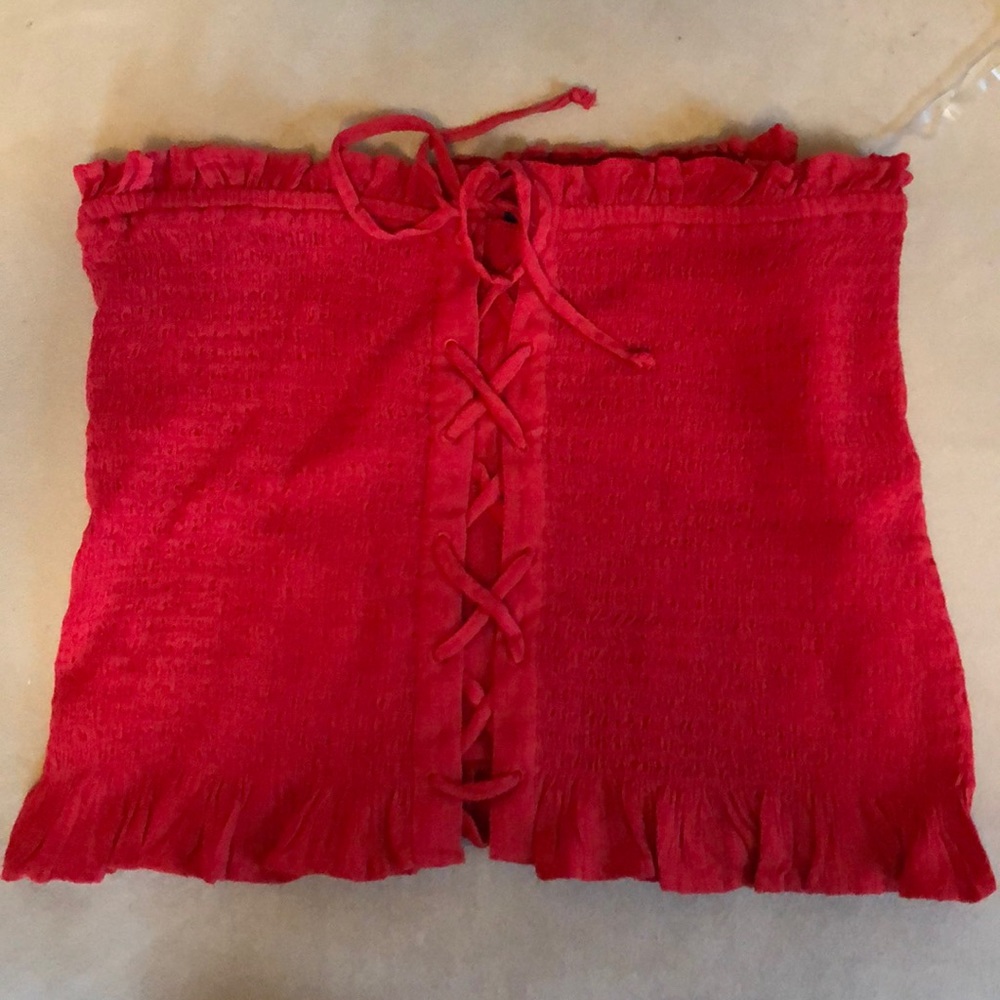 American Eagle XL red tube top